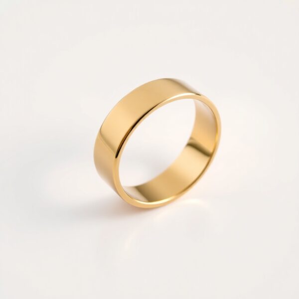 Aliança Reta em Ouro 18k, 6mm